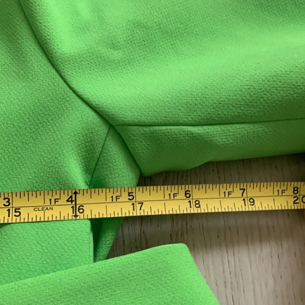 Asos Design wrap belted suit blazer‎ pop green neon size 4 double breasted new - Picture 10 of 15